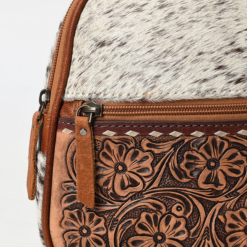 American Darling Backpack Hand Tooled Hair-On Genuine Leather