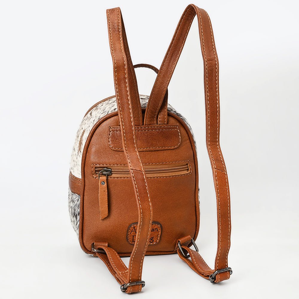 American Darling Backpack Hand Tooled Hair-On Genuine Leather