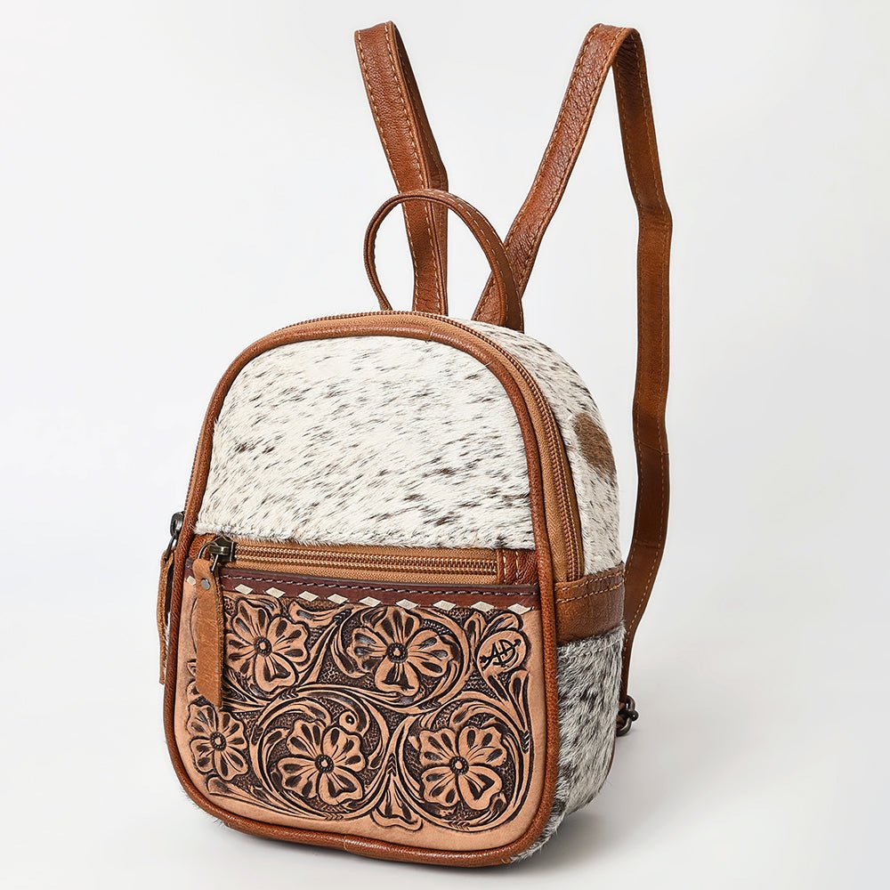 American Darling Backpack Hand Tooled Hair-On Genuine Leather