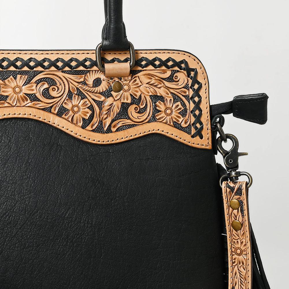 American Darling Tote Hand Tooled Genuine Leather