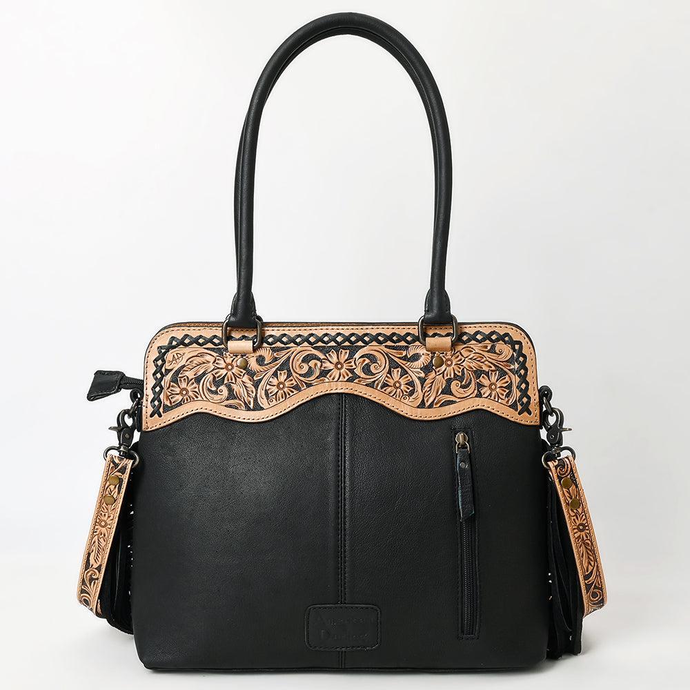American Darling Tote Hand Tooled Genuine Leather