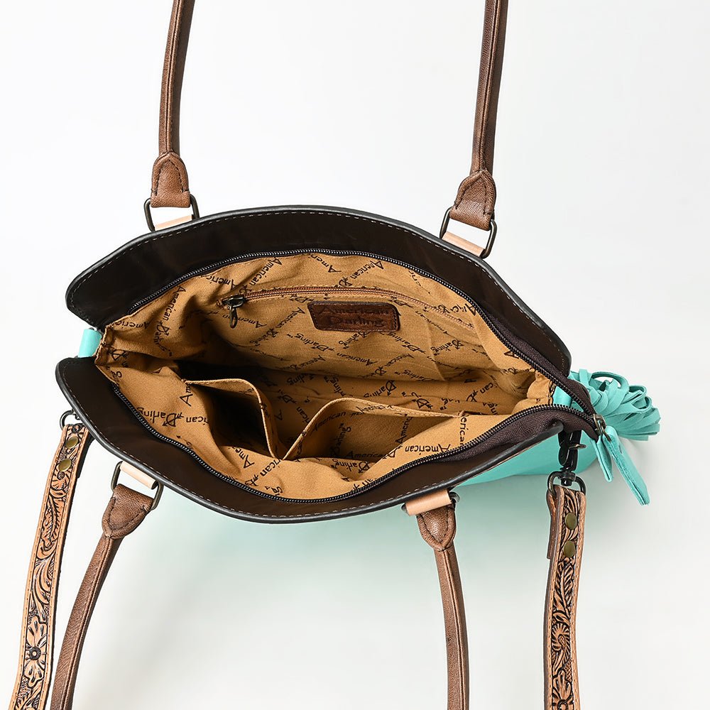 American Darling Hand-Tooled Genuine Leather Tote