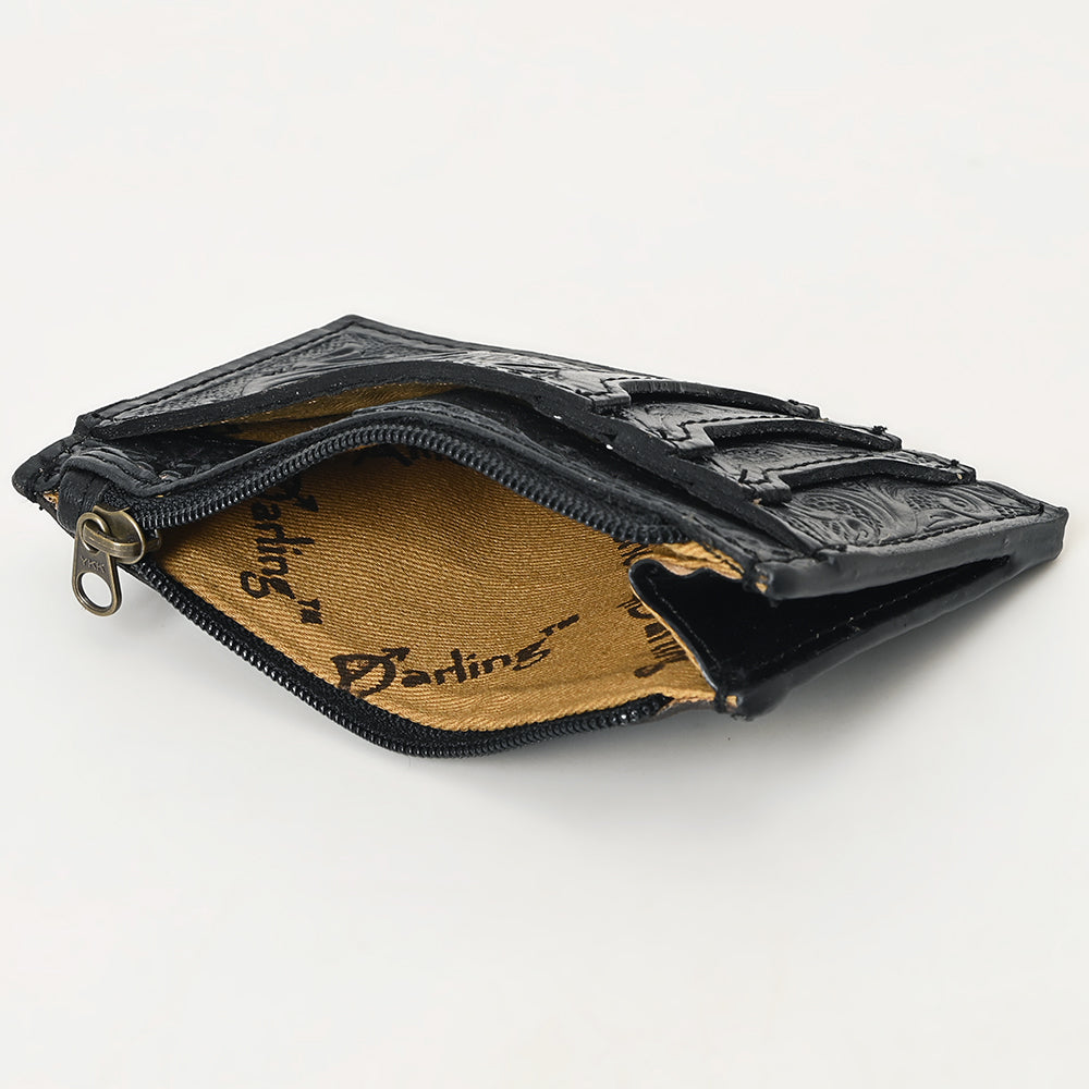 American Darling Card-Holder Hand Tooled Genuine Leather