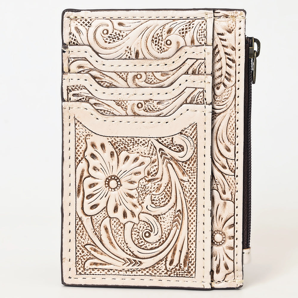 American Darling Card-Holder Hand Tooled Genuine Leather