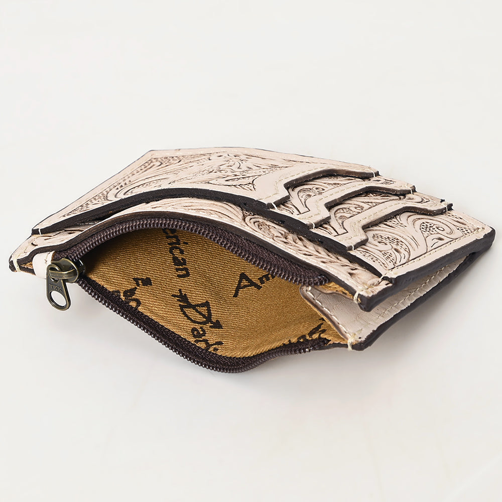 American Darling Card-Holder Hand Tooled Genuine Leather
