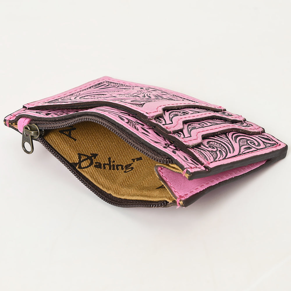 American Darling Card-Holder Hand Tooled Genuine Leather