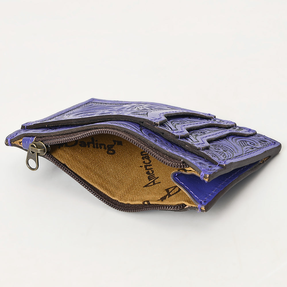 American Darling Card-Holder Hand Tooled Genuine Leather