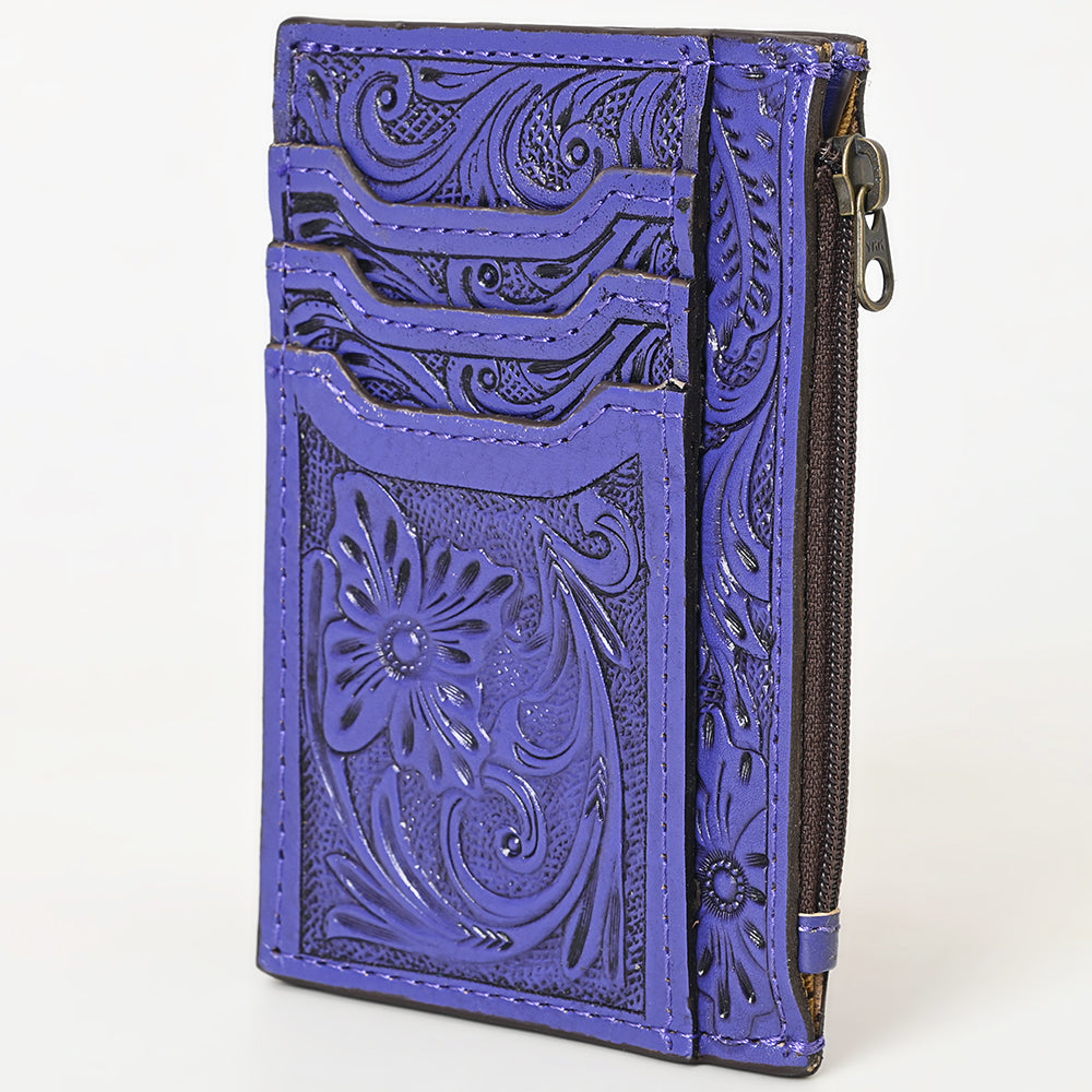 American Darling Card-Holder Hand Tooled Genuine Leather