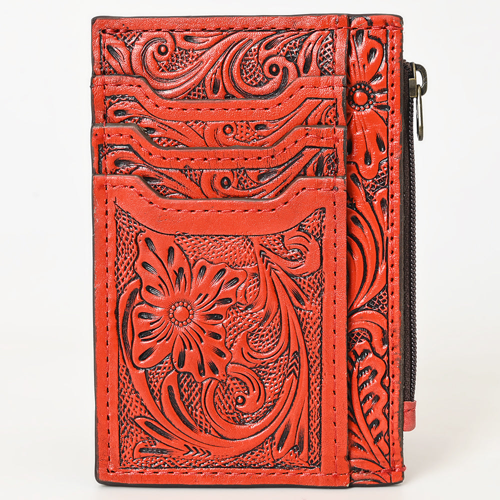 American Darling Card-Holder Hand Tooled Genuine Leather