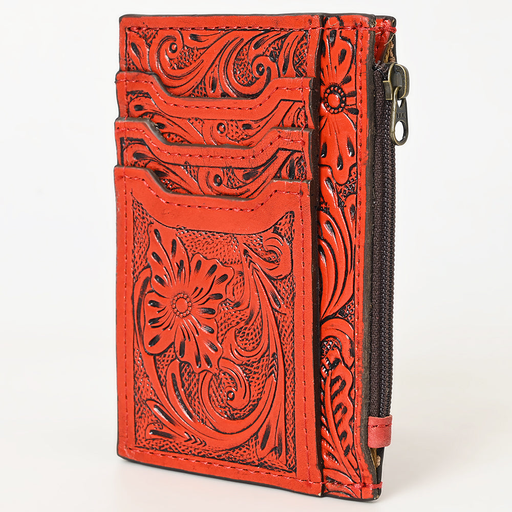 American Darling Card-Holder Hand Tooled Genuine Leather