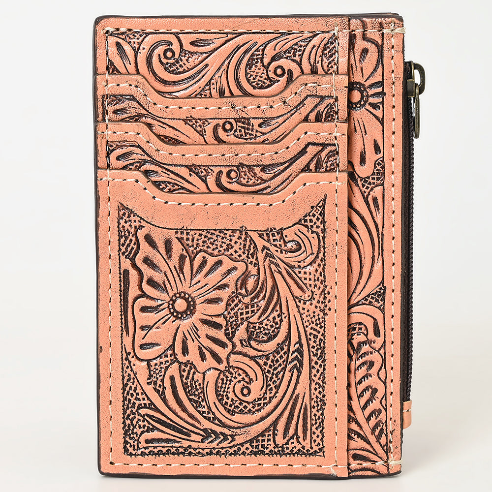 American Darling Card-Holder Hand Tooled Genuine Leather