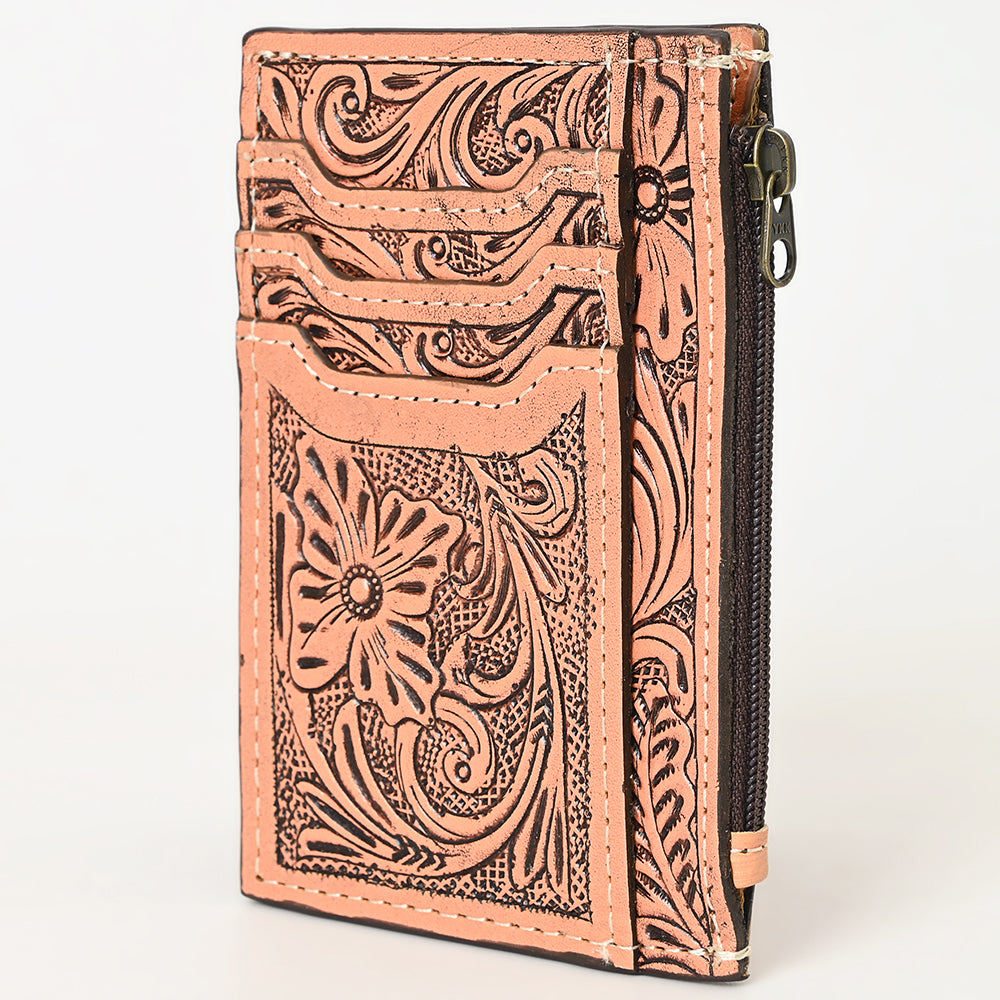 American Darling Card-Holder Hand Tooled Genuine Leather