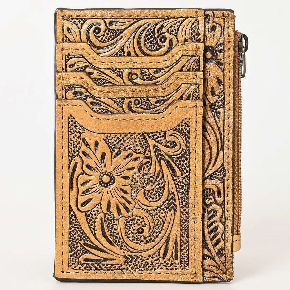 American Darling Card-Holder Hand Tooled Genuine Leather
