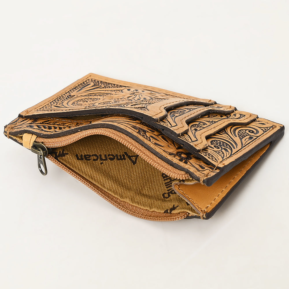American Darling Card-Holder Hand Tooled Genuine Leather