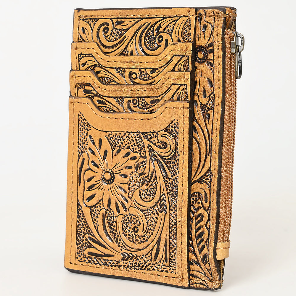 American Darling Card-Holder Hand Tooled Genuine Leather