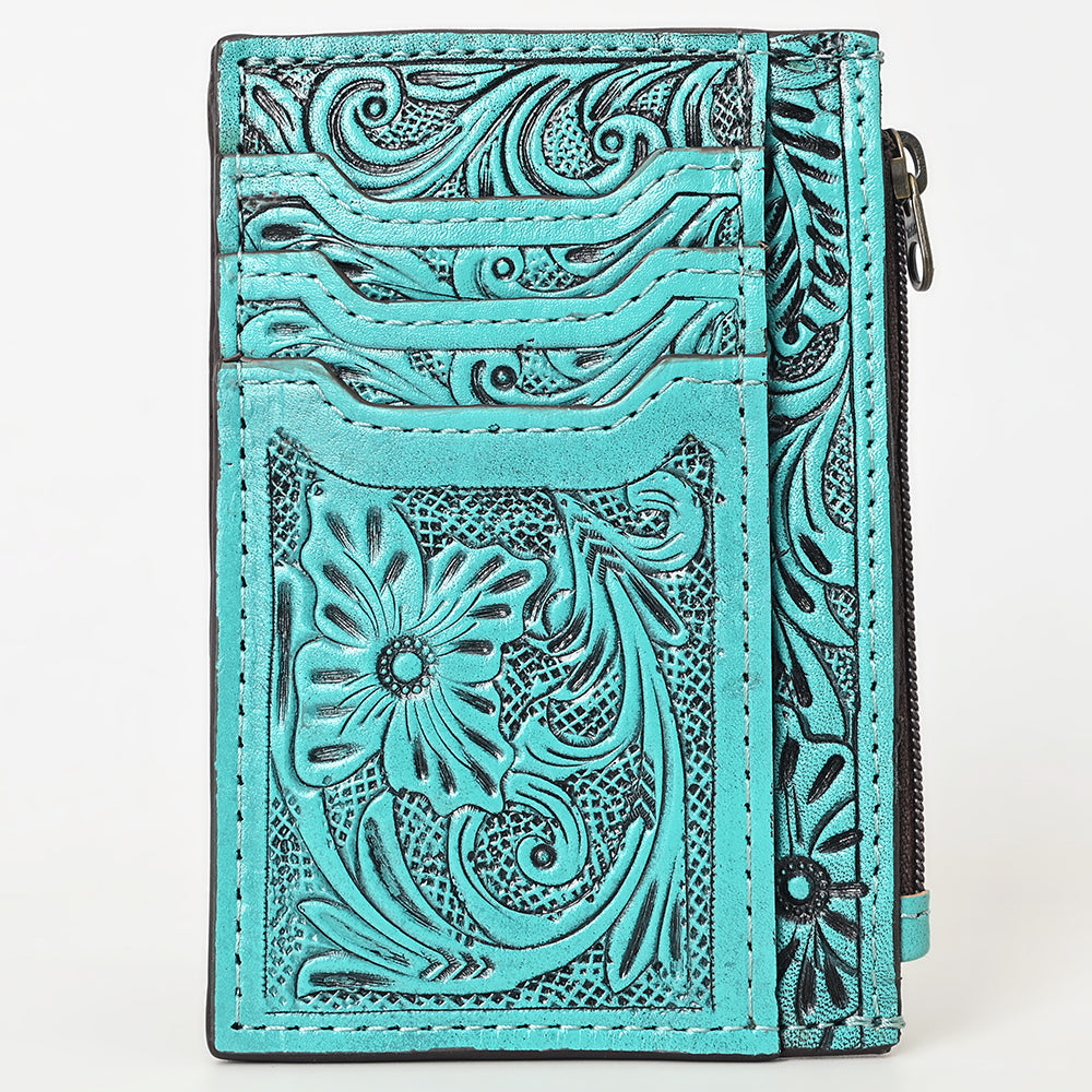 American Darling Card-Holder Hand Tooled Genuine Leather