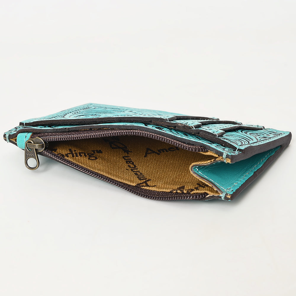 American Darling Card-Holder Hand Tooled Genuine Leather