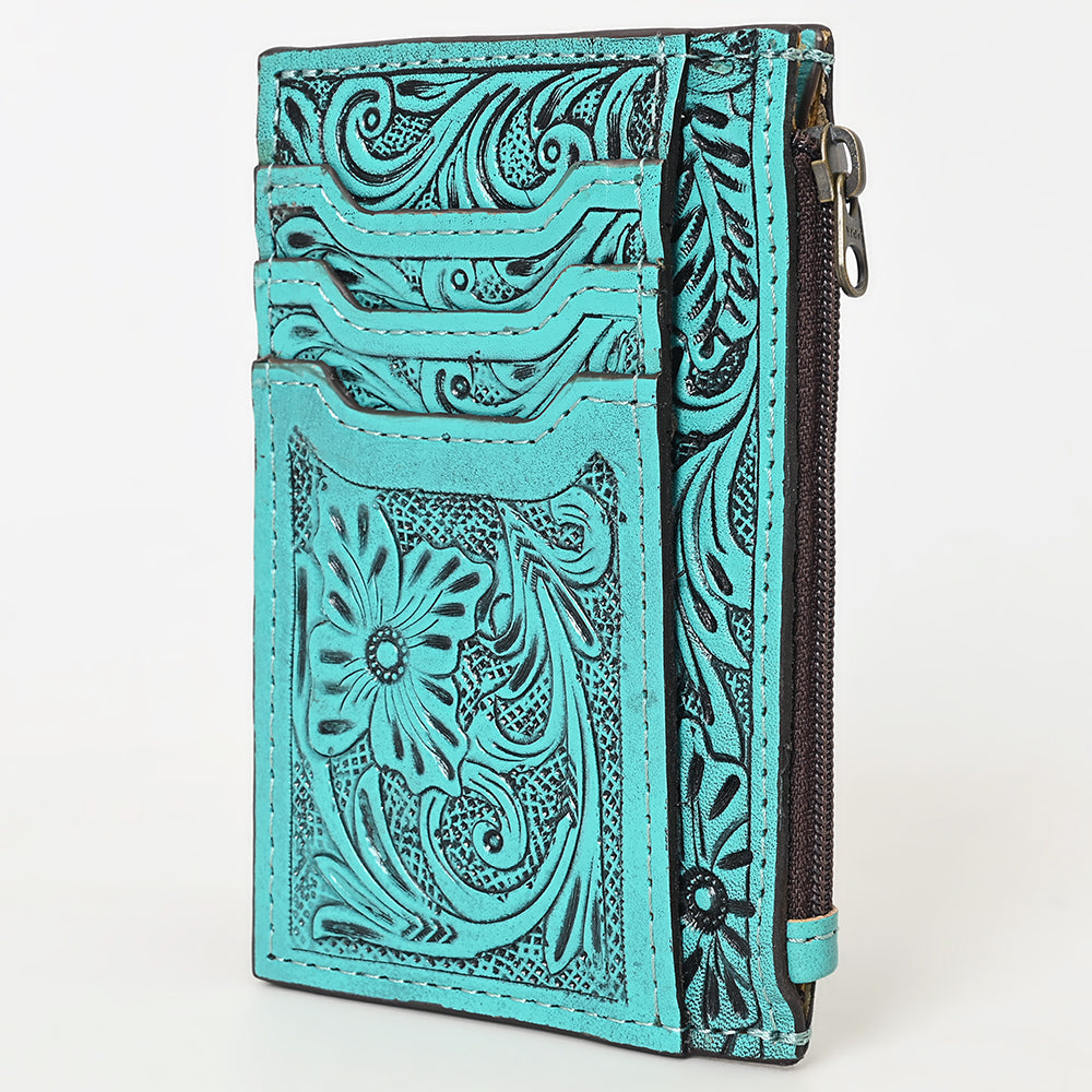 American Darling Card-Holder Hand Tooled Genuine Leather