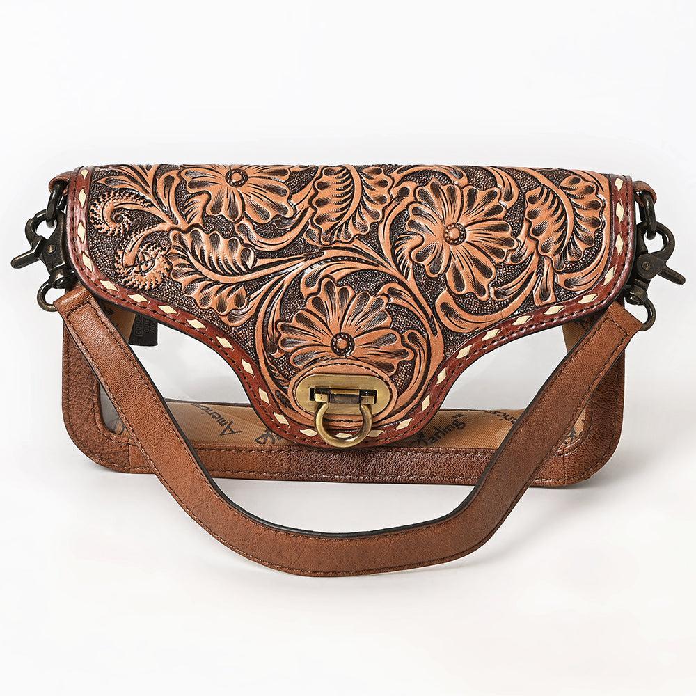 American Darling Hand-Tooled Genuine Leather Clear Bag