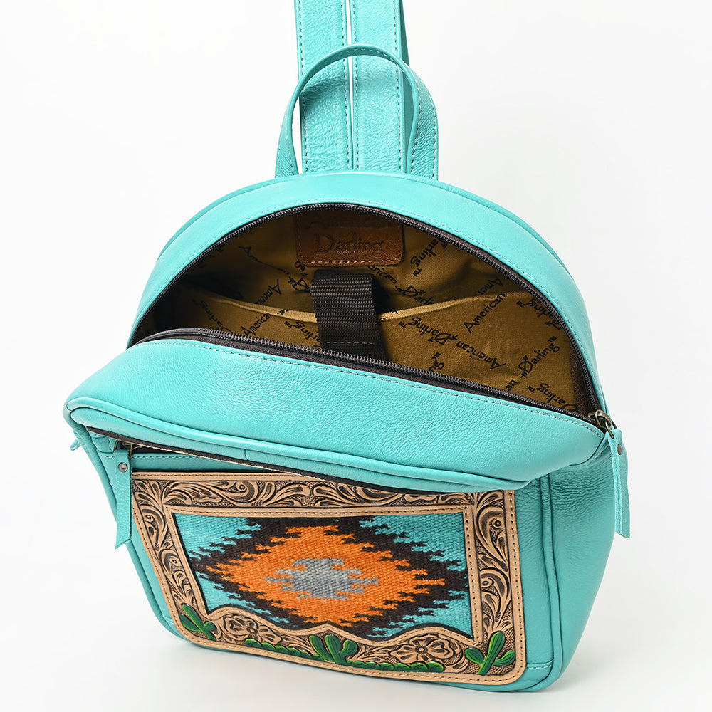 American Darling Hand-Tooled Genuine Leather Sling Bag