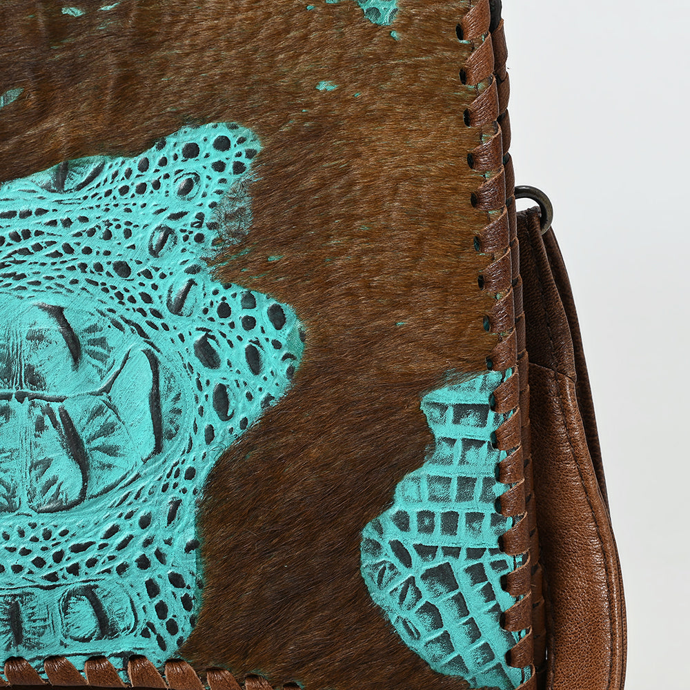 American Darling Tote Crocodile Embossed Genuine Leather