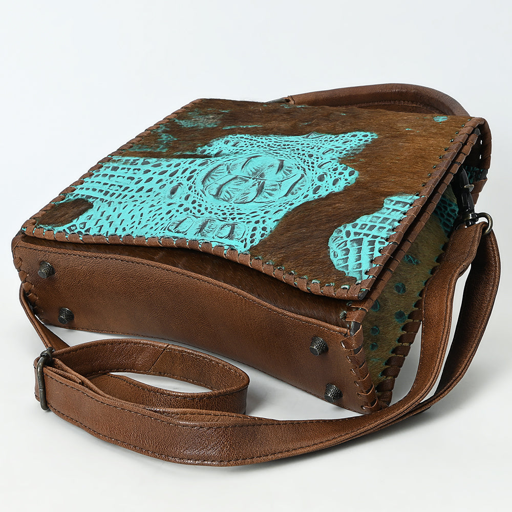 American Darling Tote Crocodile Embossed Genuine Leather