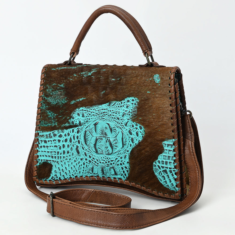 American Darling Tote Crocodile Embossed Genuine Leather
