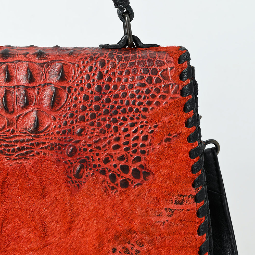 American Darling Tote Crocodile Embossed Genuine Leather