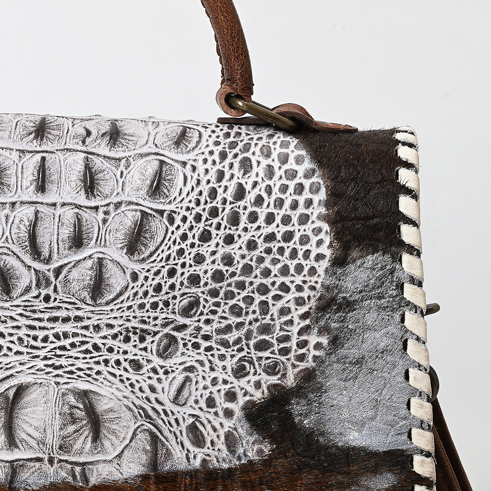 American Darling Tote Crocodile Embossed Genuine Leather