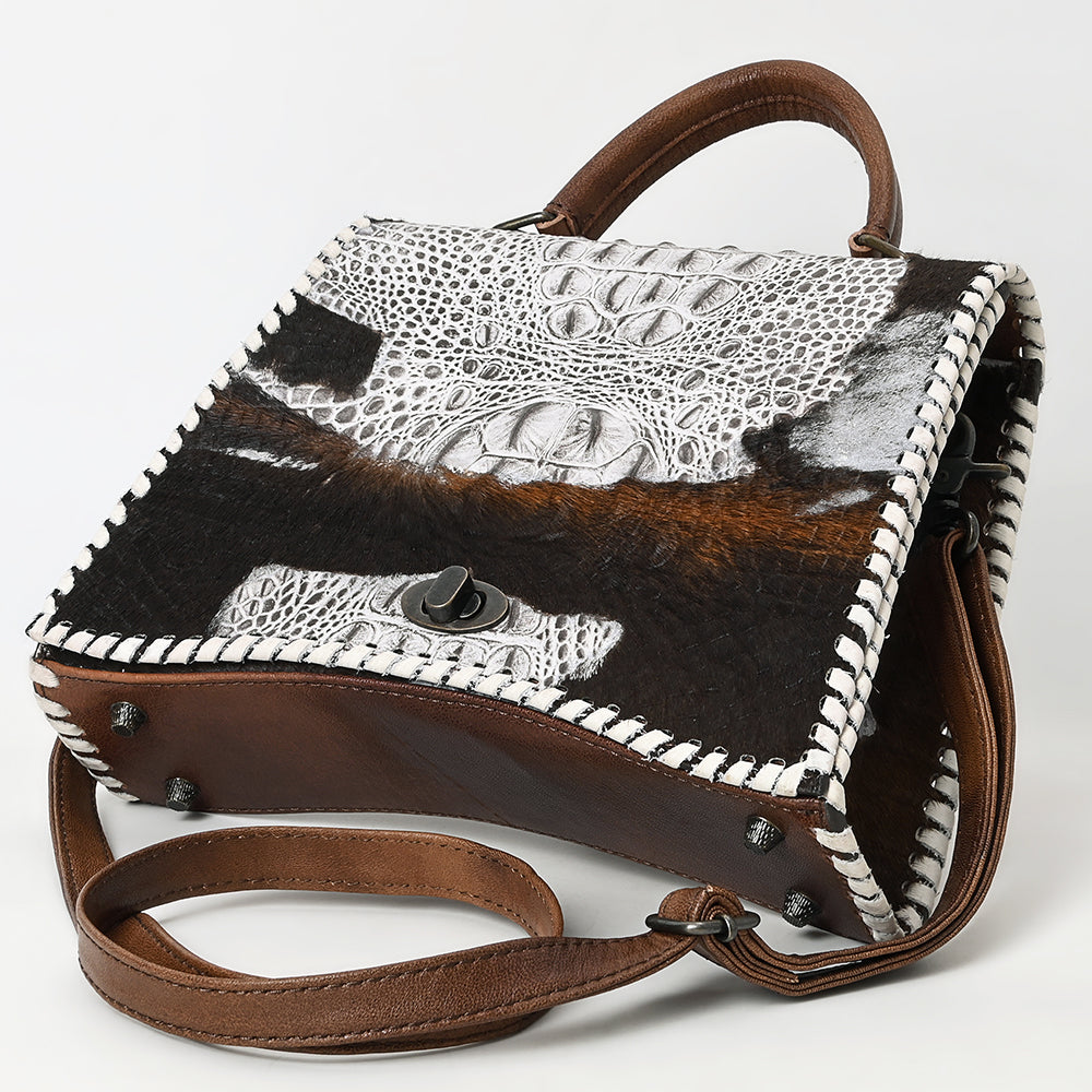 American Darling Tote Crocodile Embossed Genuine Leather