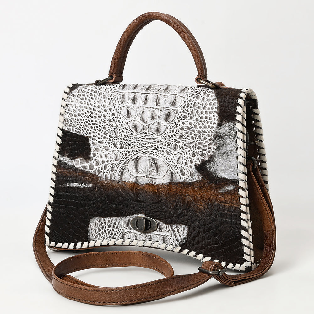 American Darling Tote Crocodile Embossed Genuine Leather