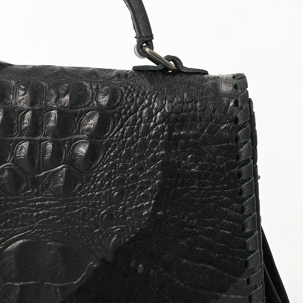 American Darling Tote Crocodile Embossed Genuine Leather