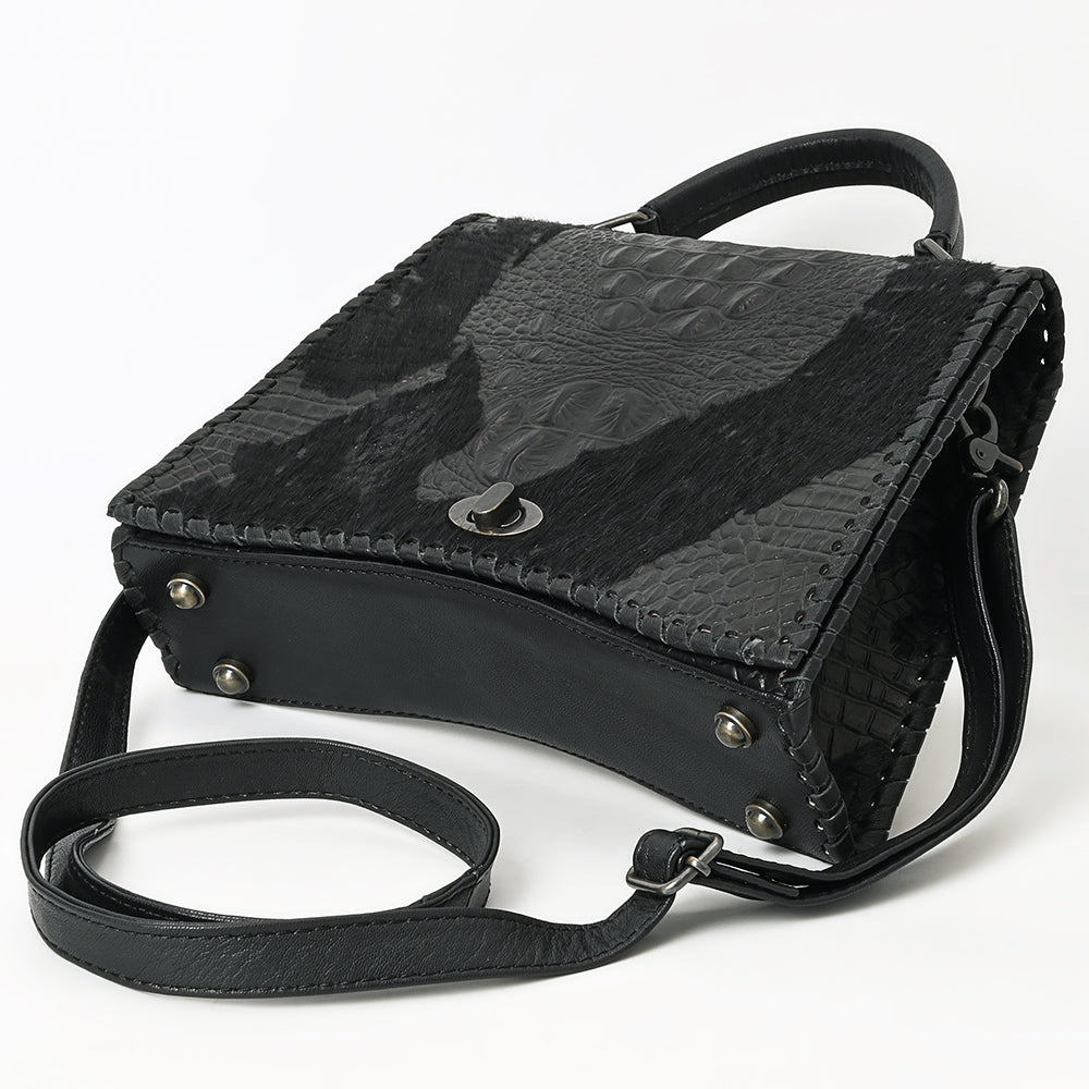 American Darling Tote Crocodile Embossed Genuine Leather