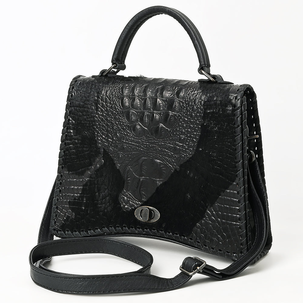 American Darling Tote Crocodile Embossed Genuine Leather