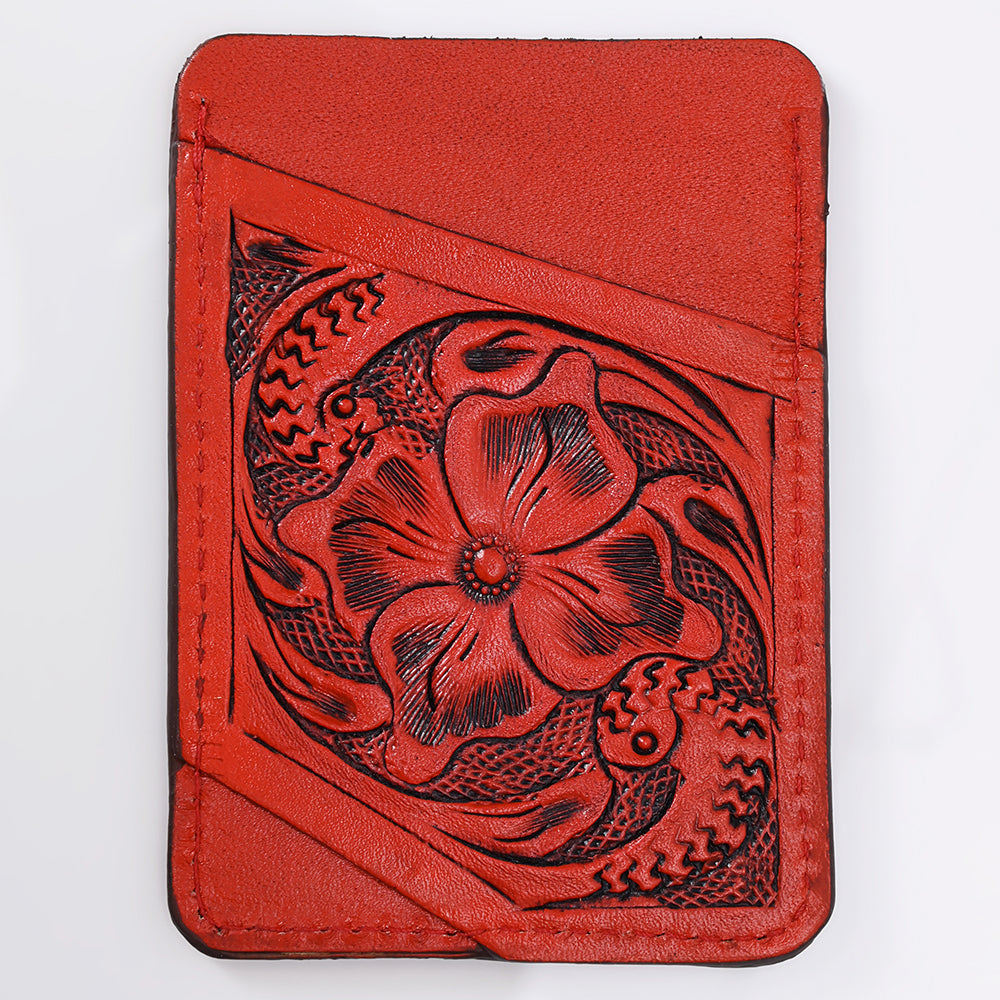 American Darling Card Holder Hand Tooled Genuine Leather | Business Credit