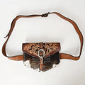 American Darling Hand-Tooled Hair-On Genuine Leather Sling Bag
