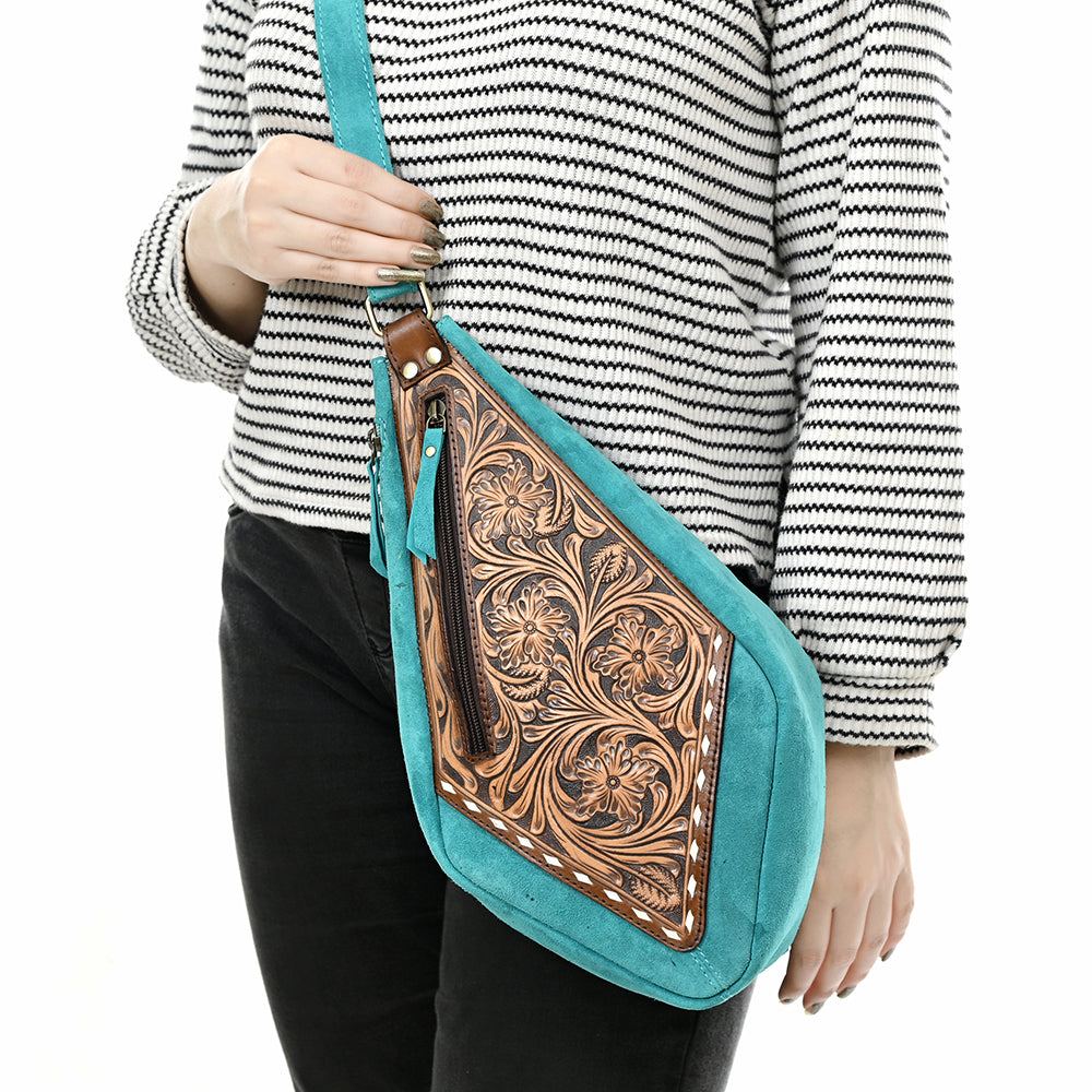 American Darling Sling Beautifully Hand Tooled Genuine Leather