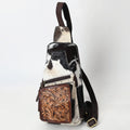 American Darling Hand-Tooled Hair-On Genuine Leather Sling Bag