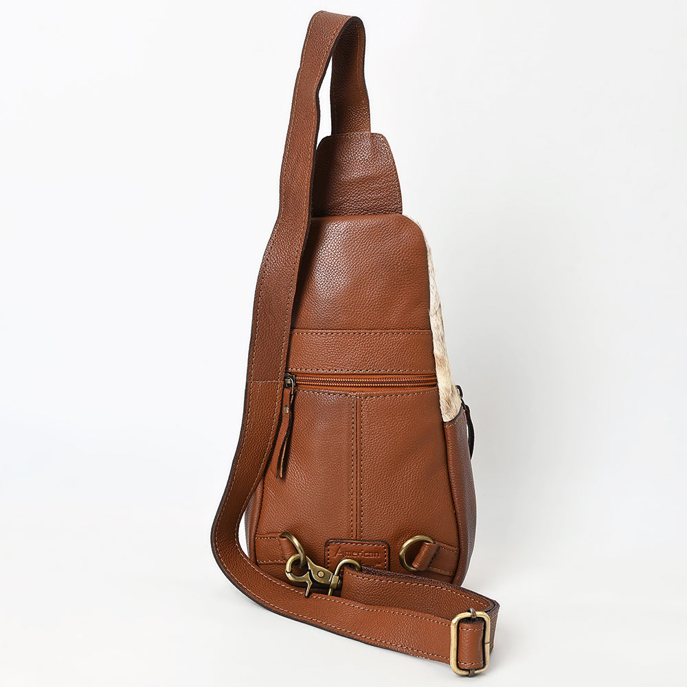 American Darling Sling Hand Tooled Hair-On Genuine Leather
