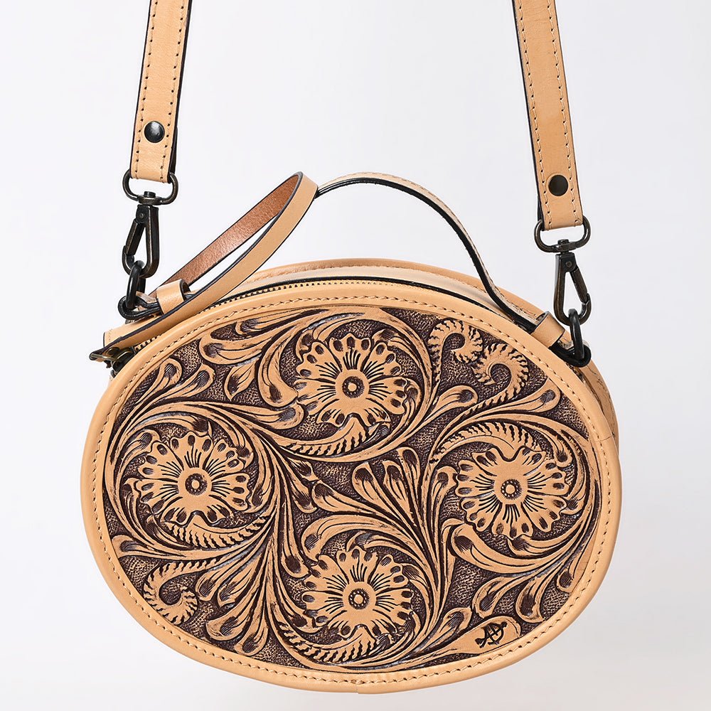 American Darling Canteen Hand Tooled Genuine Leather