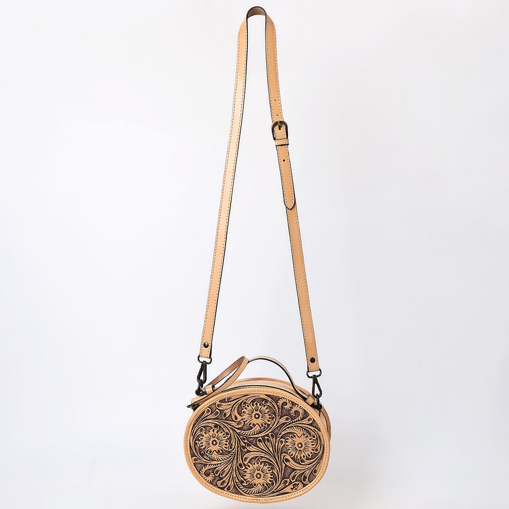 American Darling Canteen Hand Tooled Genuine Leather