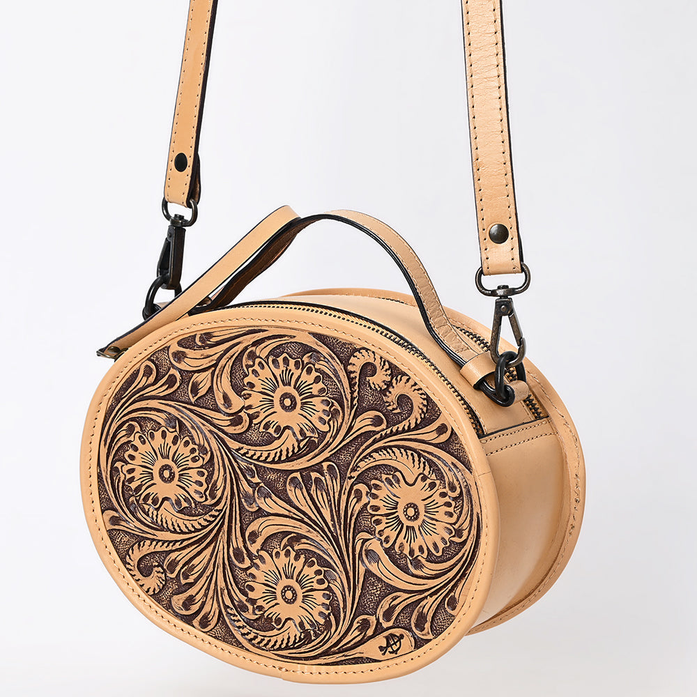 American Darling Canteen Hand Tooled Genuine Leather Women Bag Western Handbag Purse
