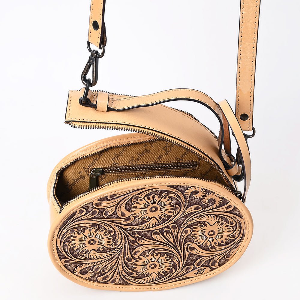 American Darling Canteen Hand Tooled Genuine Leather
