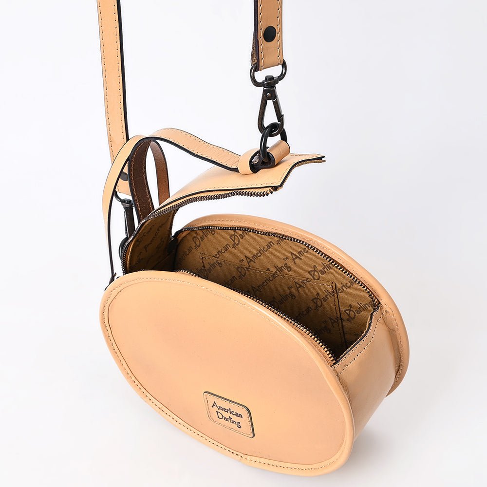 American Darling Canteen Hand Tooled Genuine Leather