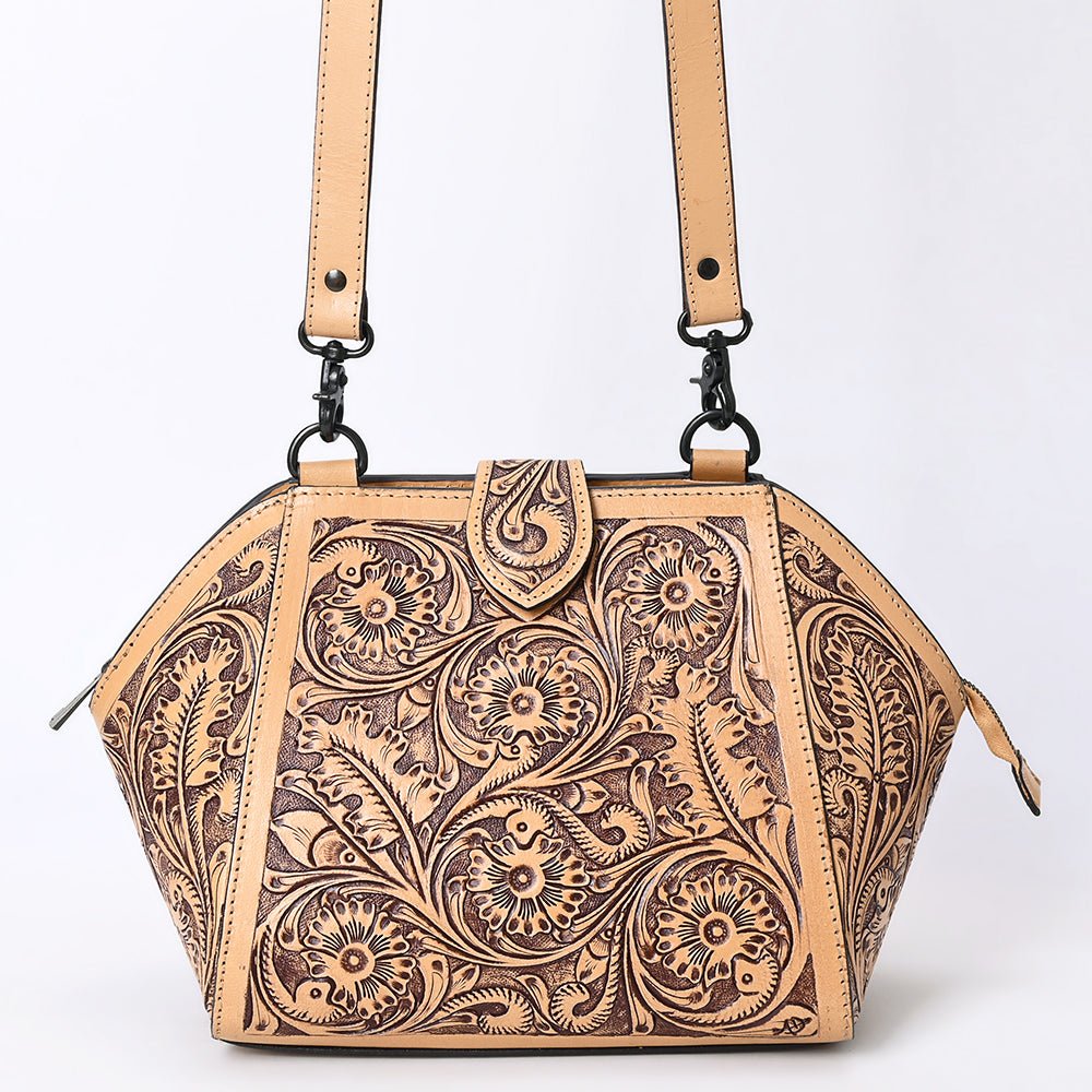 American Darling Large Crossbody Hand Tooled Genuine Leather
