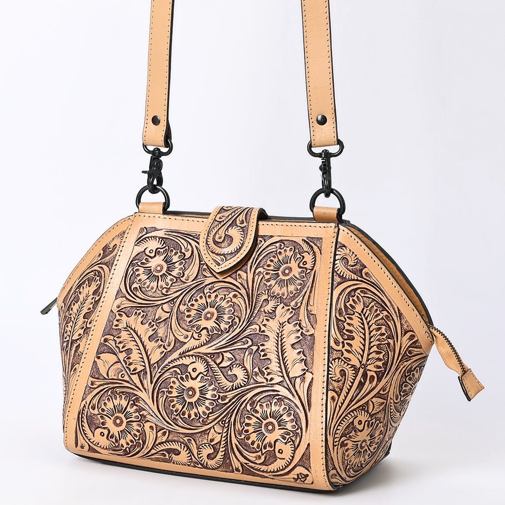 American Darling Large Crossbody Hand Tooled Genuine Leather