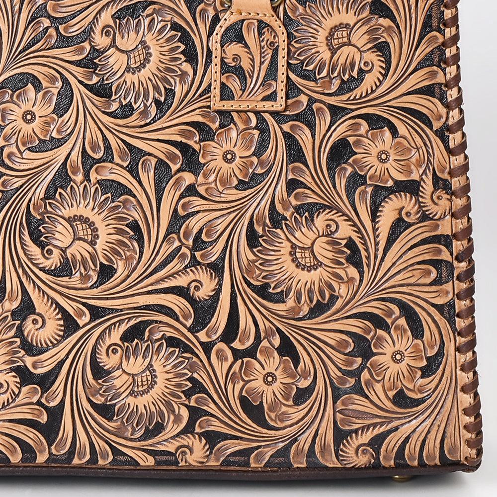 American Darling Hand-Tooled Genuine Leather Tote