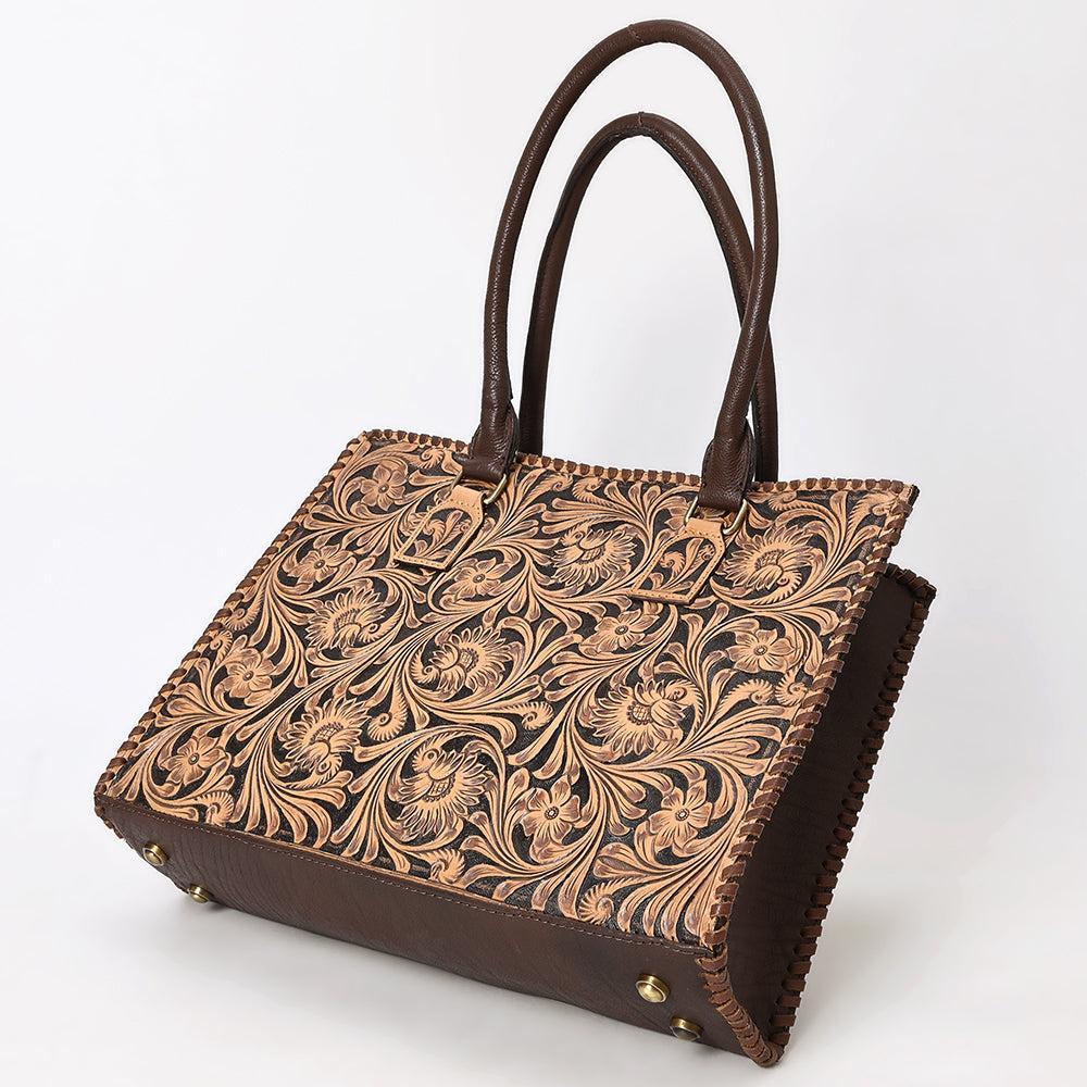 American Darling Hand-Tooled Genuine Leather Tote