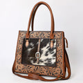 American Darling Hand-Tooled Hair-On Genuine Leather Tote