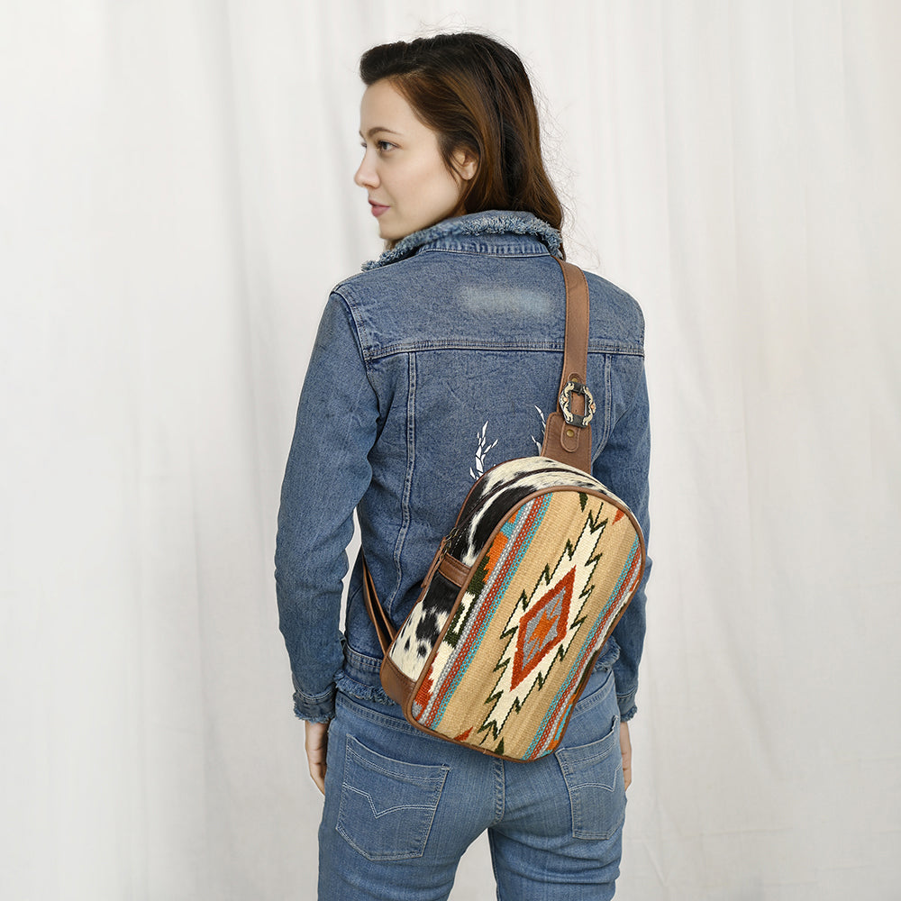 American Darling Hair-On Genuine Leather Sling Bag